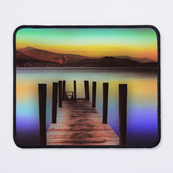 Item preview, Derwent Water Jetty at Dusk Abstract designed and sold by derekbeattie.