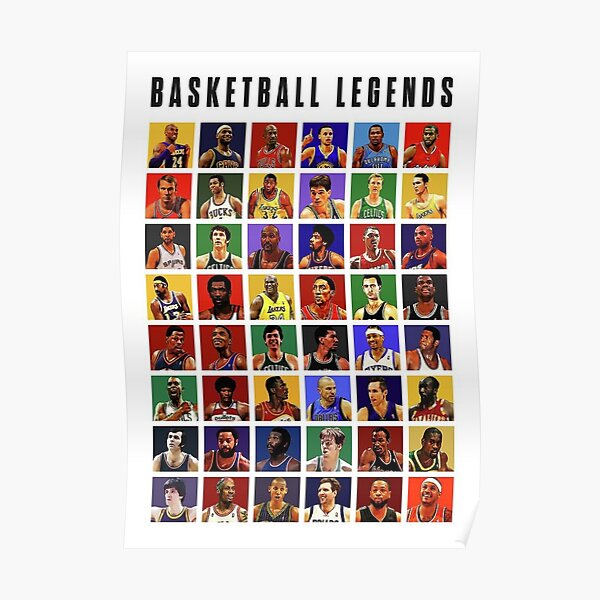 Les légendes du basket Poster