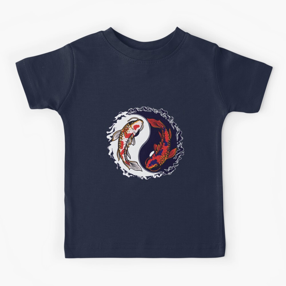 Koi Fish Shirt Japanese Street Wear Yinyang Tee Cottagecore Shirt