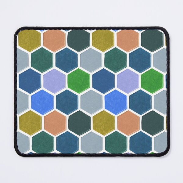 Item preview, Portuguese tiles in blue and moss pattern designed and sold by EllenLambrichts.