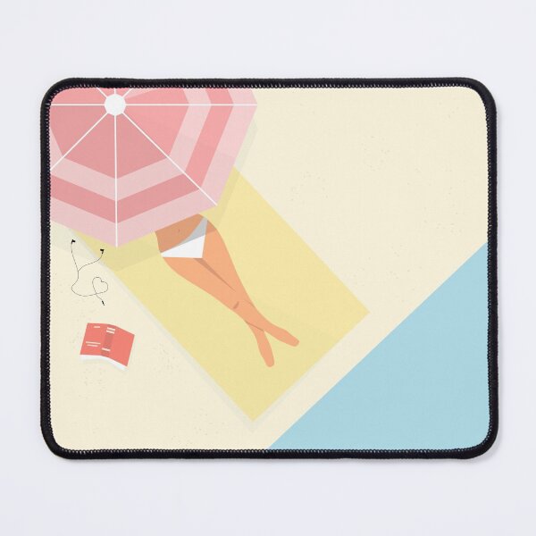 Item preview, Summertime illustration of a woman on the beach designed and sold by SooperYela.