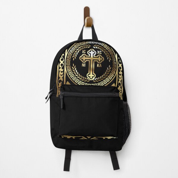 Item preview, Ornate Baroque Gold Black Gold Greek Orthodox Cross designed and sold by Yiorgos Designs.