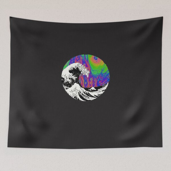 Item preview, Oil Slick Trippy Aesthetic Wave Tapestry Sticker designed and sold by NilsHinrichs.