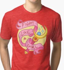 Camiseta de tejido mixto Pelea como una niña