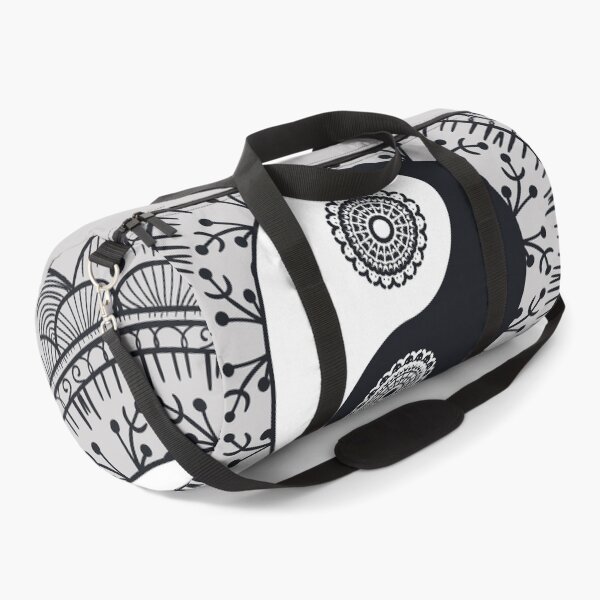 Item preview, Black and white flower mandala Yin Yang Meaning Love designed and sold by urban-color.