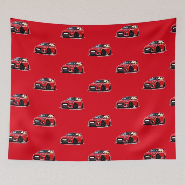 Item preview, Ford Focus (Mk3) RS Limited Edition Red designed and sold by Yeomans Cartoons.