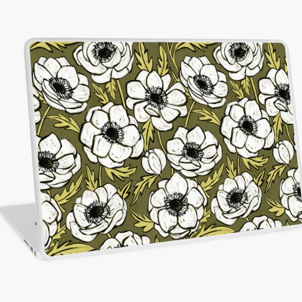 Item preview, Anémones de craie blanche sur vert olive designed and sold by micklyn.