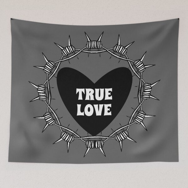 Item preview, heart in a circle of barbed wire with the inscription: true love designed and sold by ShamanskaKate.