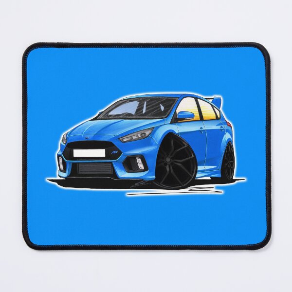 Item preview, Ford Focus (Mk3) RS Blue designed and sold by Yeomans Cartoons.