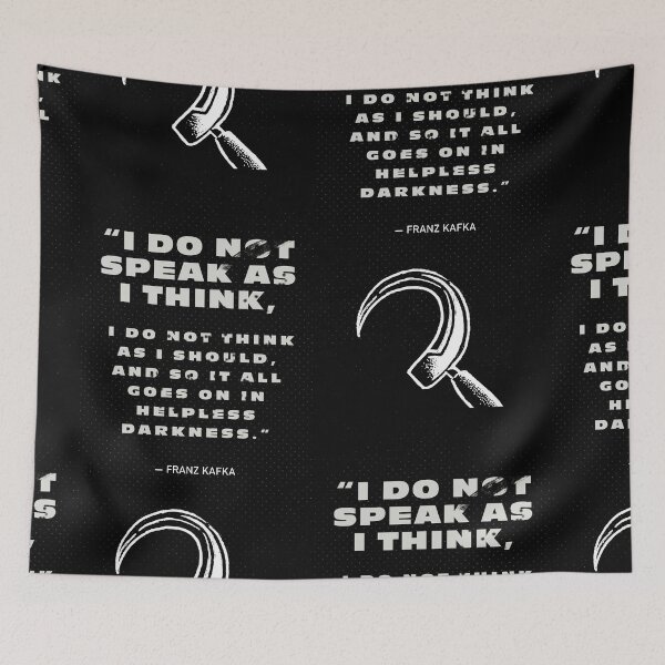 Item preview, Kafka - Dark quote - Darkness - I do not speak as i think designed and sold by Nikkokikko.