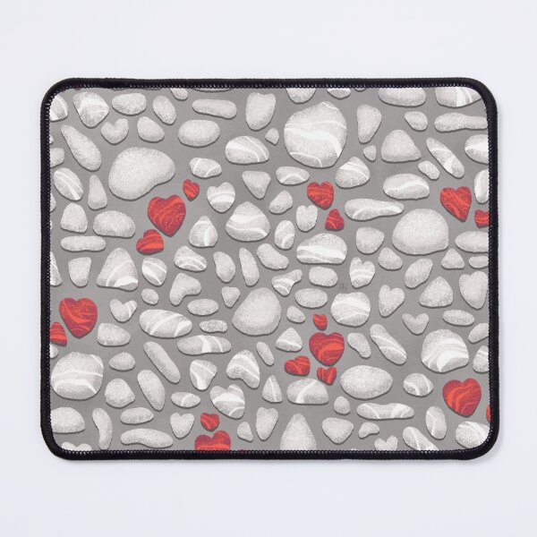 Item preview, Pebbles on LoveBeach (hearts, gray) designed and sold by Ildiko Hankoszky.