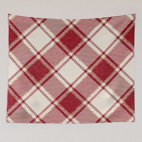 Item preview, Traditional Retro Rustic Red and White Festive Plaid Pattern with Glitters designed and sold by Octavia Soldani.