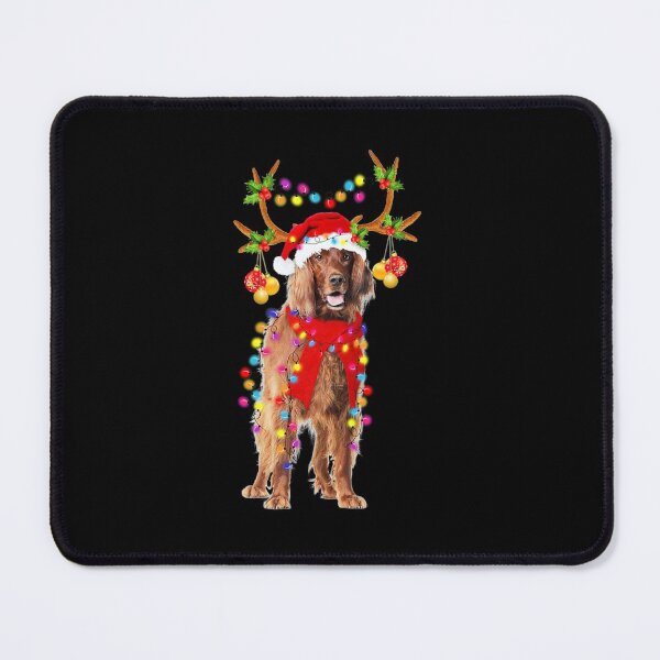 Item preview, Irish Setter Gorgeous Reindeer Christmas Lights Tree Xmas Santa Claus designed and sold by ArronsBooth.