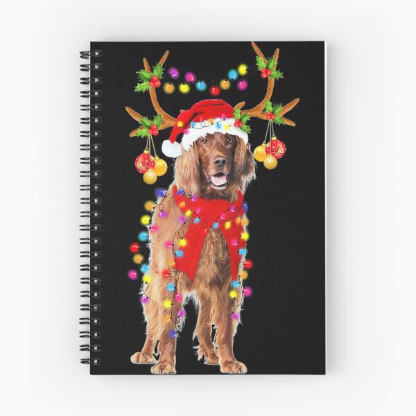 Item preview, Irish Setter Gorgeous Reindeer Christmas Lights Tree Xmas Santa Claus designed and sold by ArronsBooth.