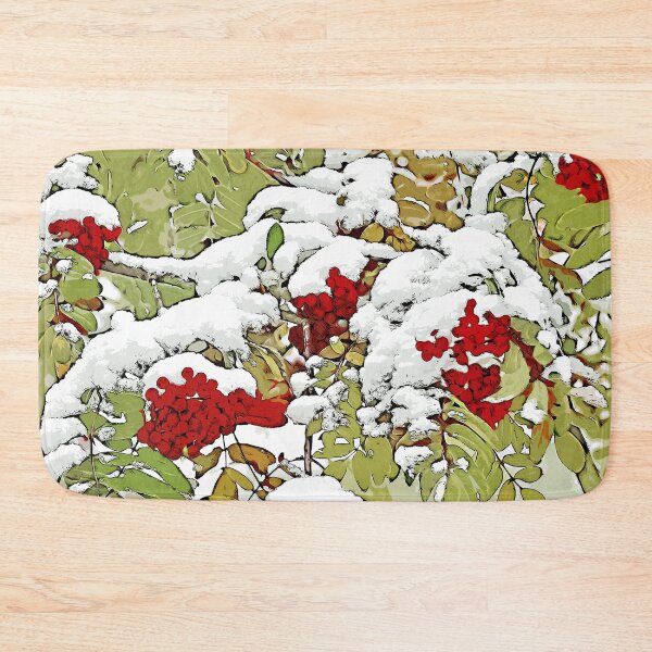 Item preview, Winter Landscape Mountain ash in the snow Сolor print designed and sold by artdragongift 15.