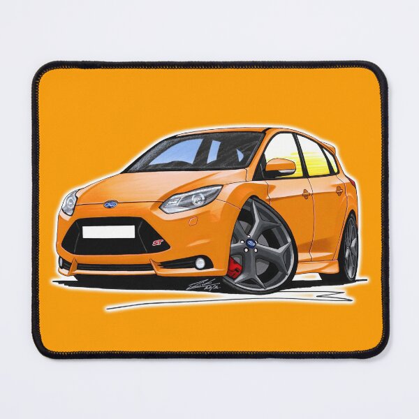 Item preview, Ford Focus ST (Mk3) Orange designed and sold by Yeomans Cartoons.