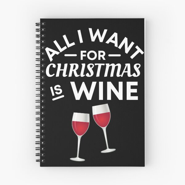 Item preview, All I Want for Christmas Is Wine - Funny Wine Puns - Christmas Gift for Wine Lovers who like alcoholic jokes designed and sold by CaitU.
