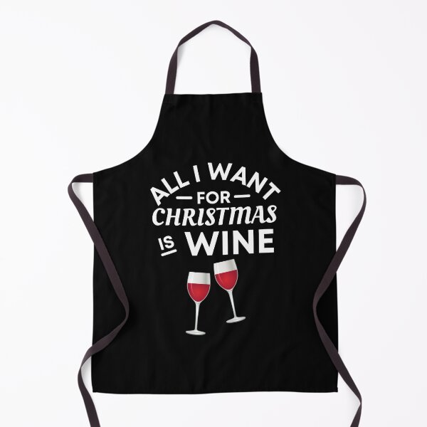 Item preview, All I Want for Christmas Is Wine - Funny Wine Puns - Christmas Gift for Wine Lovers who like alcoholic jokes designed and sold by CaitU.