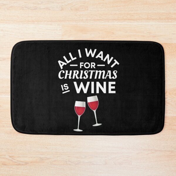 Item preview, All I Want for Christmas Is Wine - Funny Wine Puns - Christmas Gift for Wine Lovers who like alcoholic jokes designed and sold by CaitU.