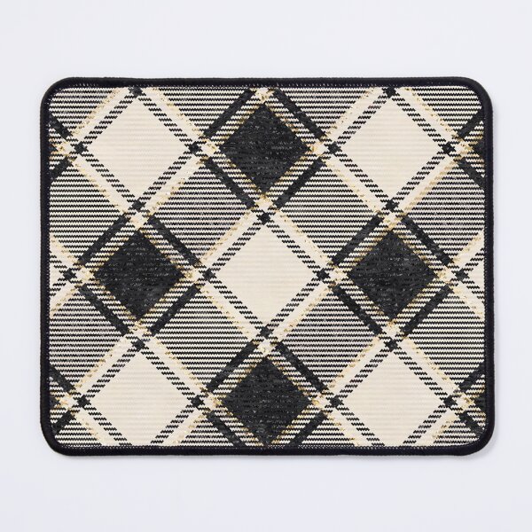 Item preview, Traditional Retro Rustic Black and White Festive Plaid Pattern with Glitters designed and sold by Octavia Soldani.