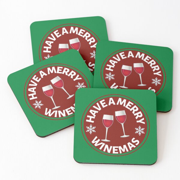 Item preview, Have a Merry Winemas (Red) - Funny Wine Puns - Christmas Gift for Wine Lovers who like alcoholic jokes designed and sold by CaitU.