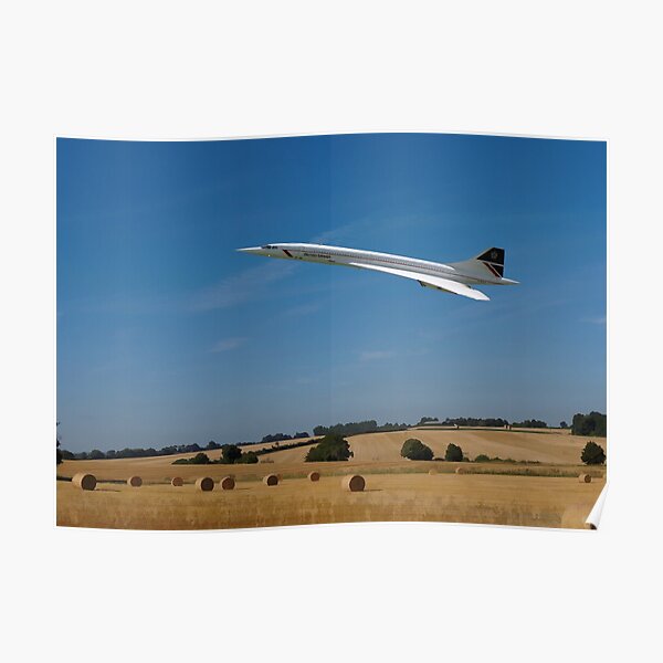 Concorde at Harvest time Poster