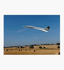 Concorde at Harvest time Photographic Print