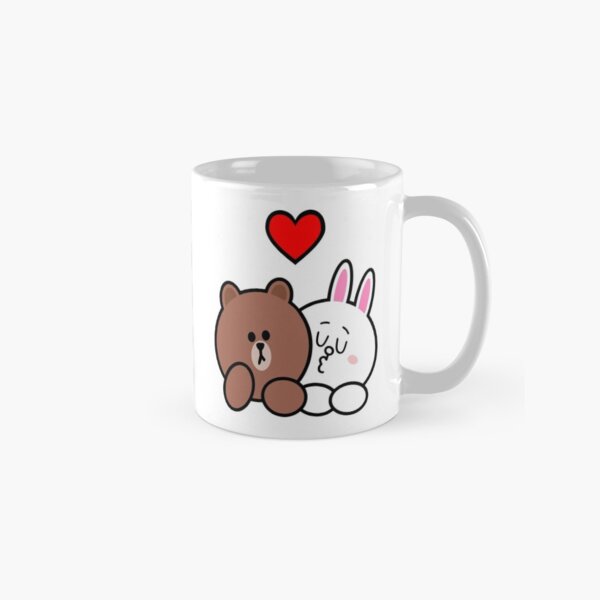Ours brun et Cony amoureux Mug classique