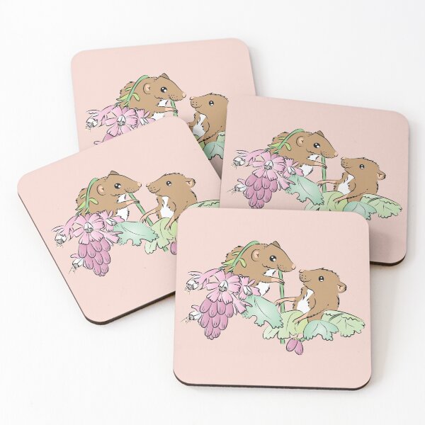 Item preview, Cute mice on a pink flower designed and sold by FunnyChameleon.