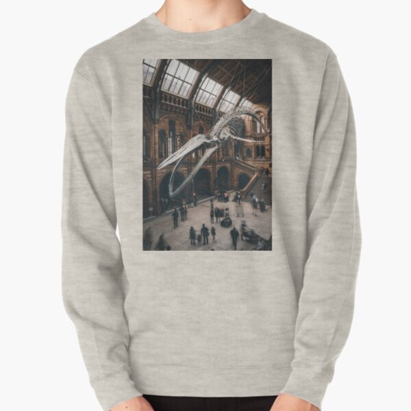 Skeleton of the blue whale at the National History Museum Pullover Sweatshirt