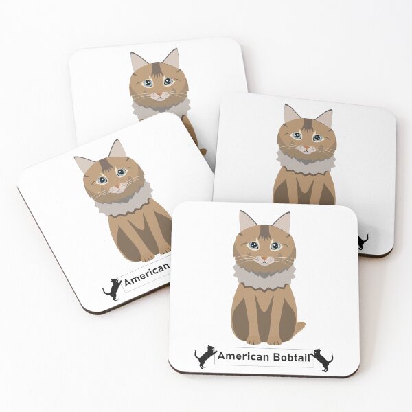 Item preview, American Bobtail Cat Breed - Cartoon Art Style designed and sold by EdKid.