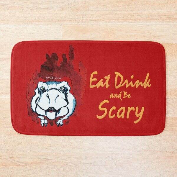 Item preview, Halloween Monsters in Jurassic Hell eat drink and be Scary - Yellowbox ink painting designed and sold by twyellowbox.