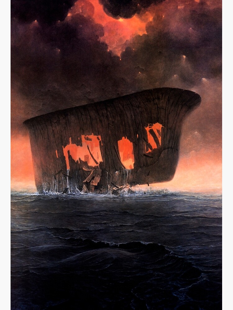 Disover Untitled (Rising Ship) by Zdzislaw Beksinski Premium Matte Vertical Poster