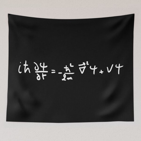 Item preview, Schrodinger equation handwritten, quantum physics basics dark version designed and sold by NoetherSym.