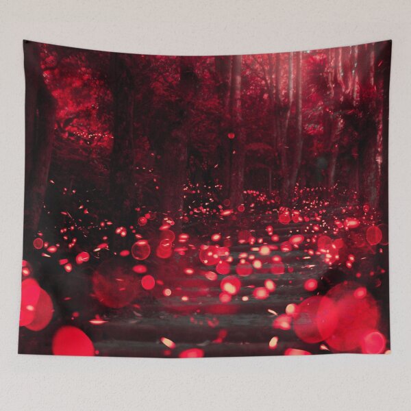 Item preview, Hotaru Fireflies Red Japan Neon Vaporwave Aesthetic designed and sold by ShirtVibes.