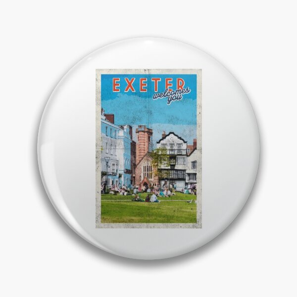 Item preview, Vintage Exeter travel poster retro cool designed and sold by TheBritishShop.