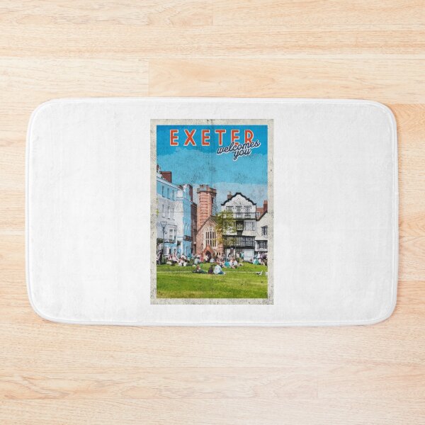 Item preview, Vintage Exeter travel poster retro cool designed and sold by TheBritishShop.