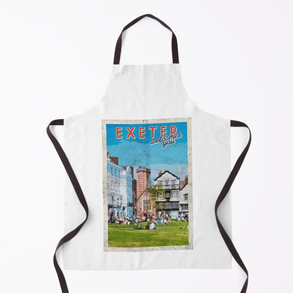 Item preview, Vintage Exeter travel poster retro cool designed and sold by TheBritishShop.