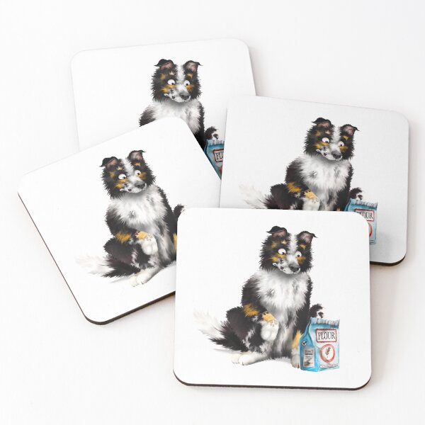 Item preview, There's a joke in here somewhere... Collie Flour | Cartoon Border Collie Sheep Dog  designed and sold by Snootrac.