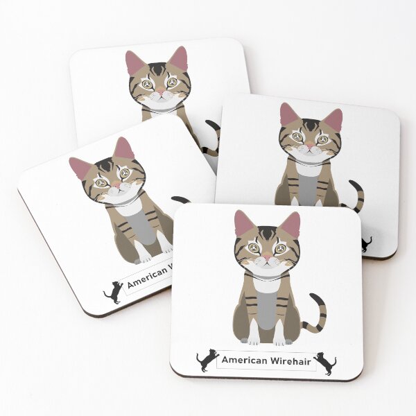 Item preview, American Wirehair Cat Breed - Cartoon Art Style designed and sold by EdKid.