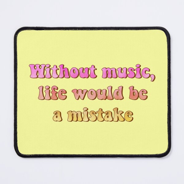 Item preview, Without music life would be a mistake Oscar Wilde quotes 70s aesthetic designed and sold by Bookup.