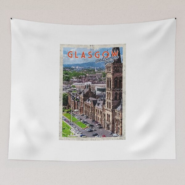 Item preview, Vintage Glasgow travel poster retro cool designed and sold by TheBritishShop.