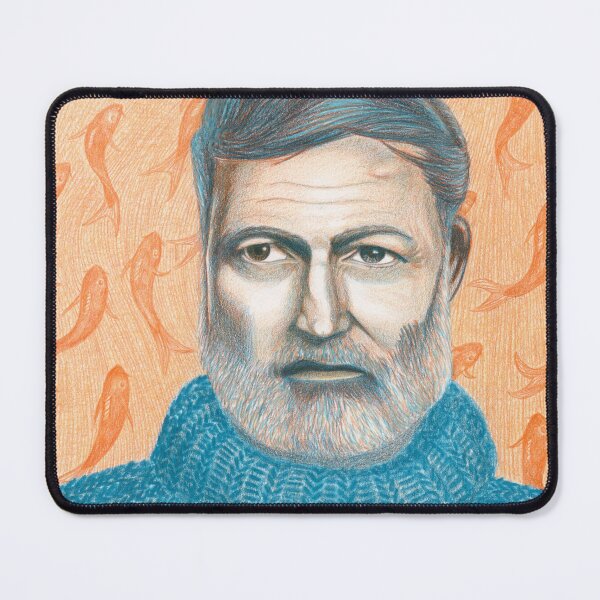 Item preview, portrait of writer Ernest Hemingway designed and sold by EllenLambrichts.
