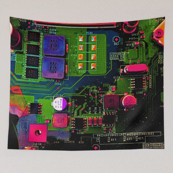 Item preview, Motherboard in neon pink & green colors by Iritof designed and sold by iritof.