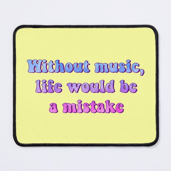 Item preview, Without music life would be a mistake Oscar Wilde quotes 70s aesthetic designed and sold by Bookup.