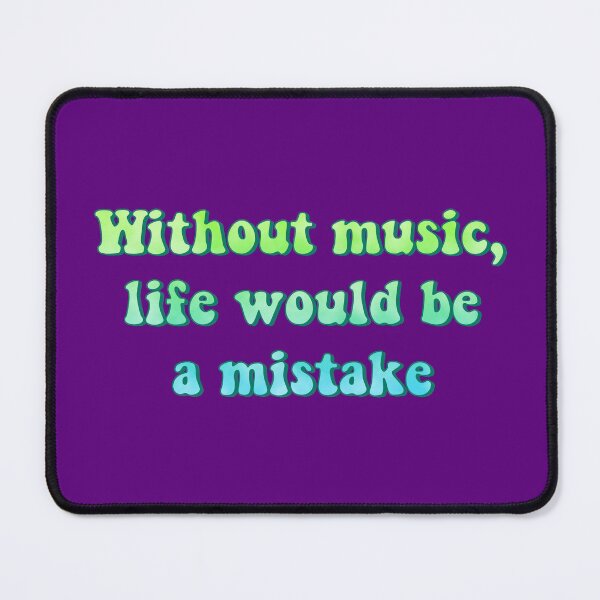 Item preview, Without music life would be a mistake Oscar Wilde quotes 70s aesthetic designed and sold by Bookup.