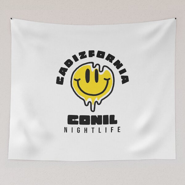 Item preview, CADIZFORNIA CONIL NIGHTLIFE - HAPPY FACE - CADIZ - SPAIN designed and sold by Tropical Blood.
