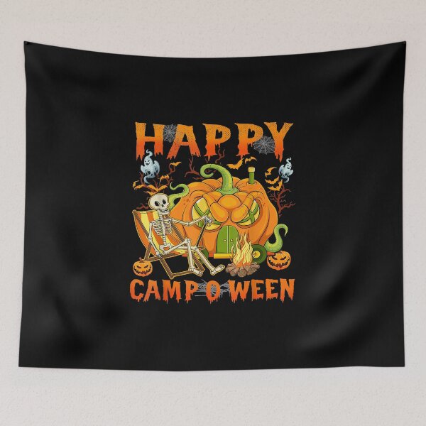 Item preview, Camper Halloween Skeleton Camping Car RV Pumpkin Mens Womens designed and sold by ShellyDeCeuster.