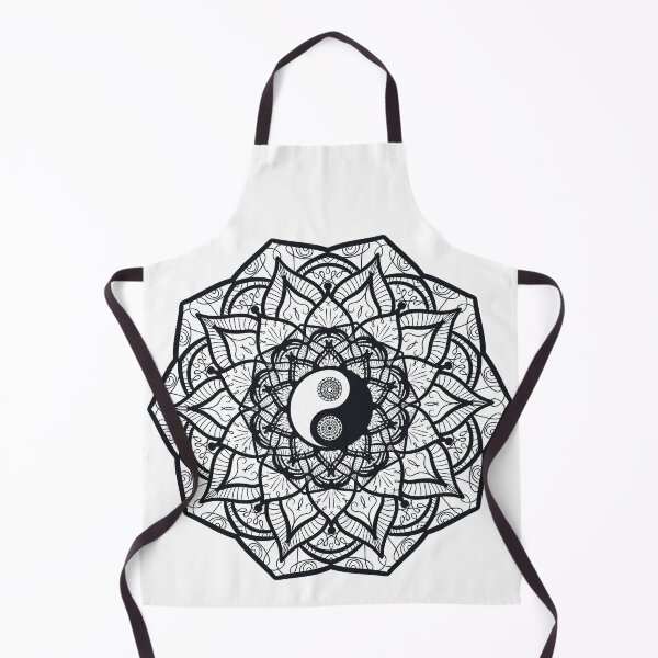 Item preview, Yin Yang  Black and white flower mandala Meaning Love designed and sold by urban-color.