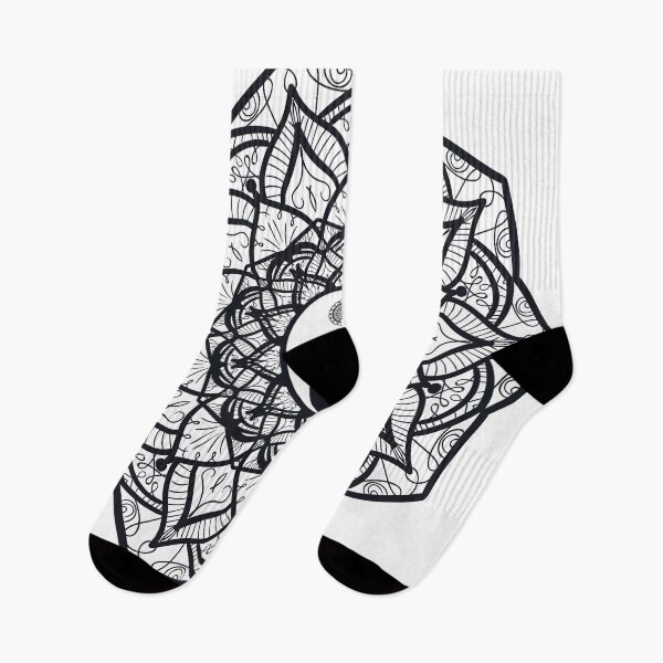 Item preview, Yin Yang  Black and white flower mandala Meaning Love designed and sold by urban-color.